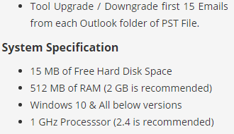 pst upgrade tool specifications