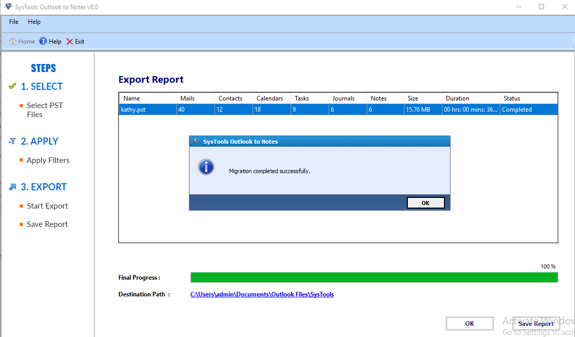 status report