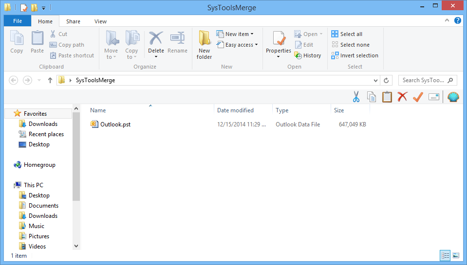 verify outlook files